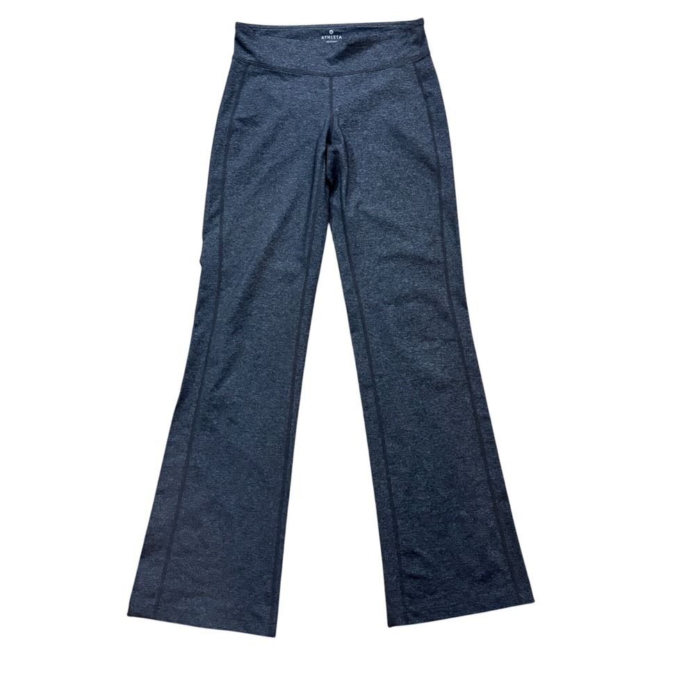 Athleta Flare Wide Leg Leggings Yoga Flattering Heather Gray Pant Size Sm Tall‎